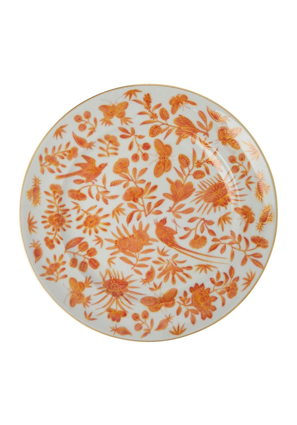 Sacred Bird and Butterfly Mottahedeh Archival Revival Dinner Plates - Set of 4