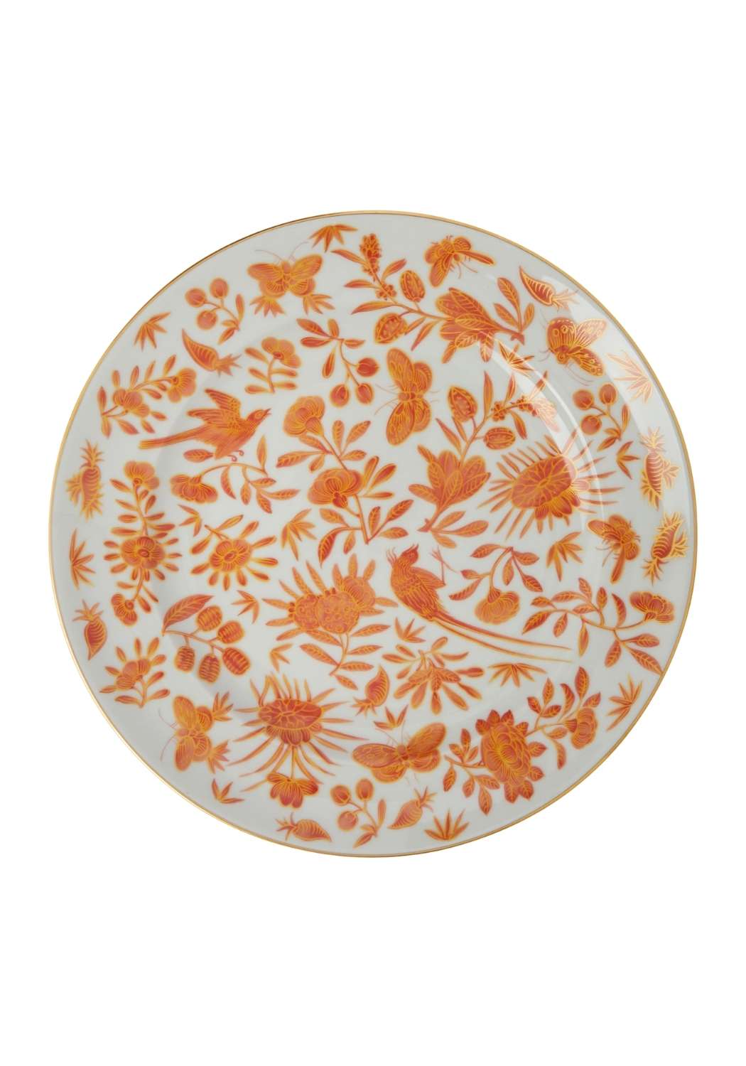 Sacred Bird and Butterfly Mottahedeh Archival Revival Dinner Plates - Set of 4