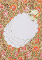 Scalloped Garden Round Placemats - Set of 4