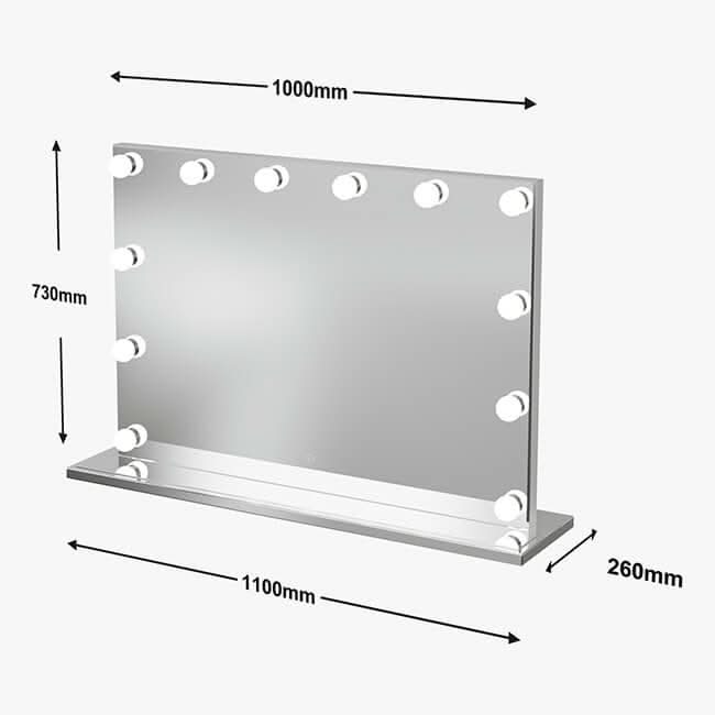 Large Vanity Face LED Mirror 100x70cm