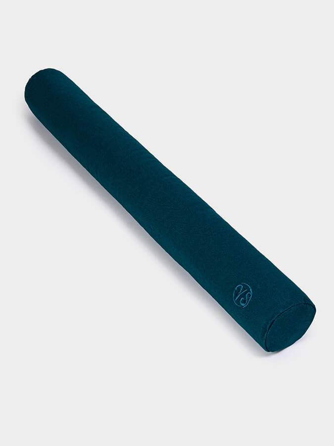 Yoga Studio Organic Cotton Slim Spine Align Bolster Teal