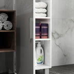 Tall Storage Cabinet with Adjustable Shelves and Double Doors