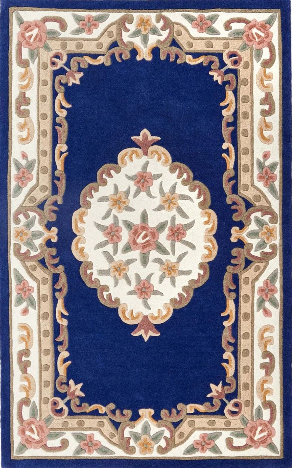 Shensi Navy Medallion Rug