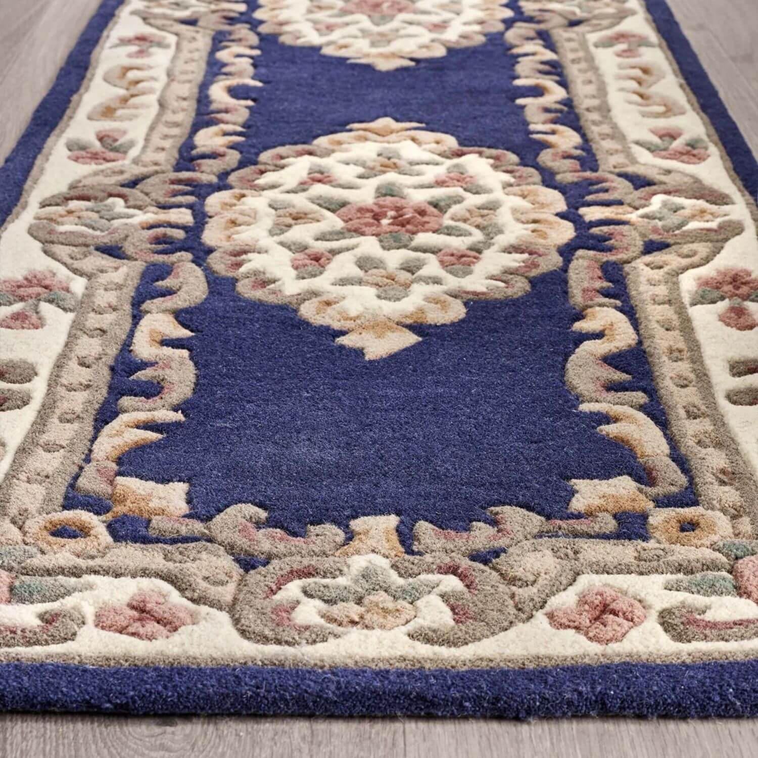 Shensi Navy Medallion Rug