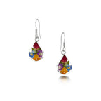 Mixed Flower Teardrop Dangle Drop Earrings - Style 3