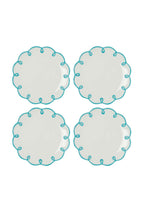 Sky Blue Scalloped Side Plates - Set of 4