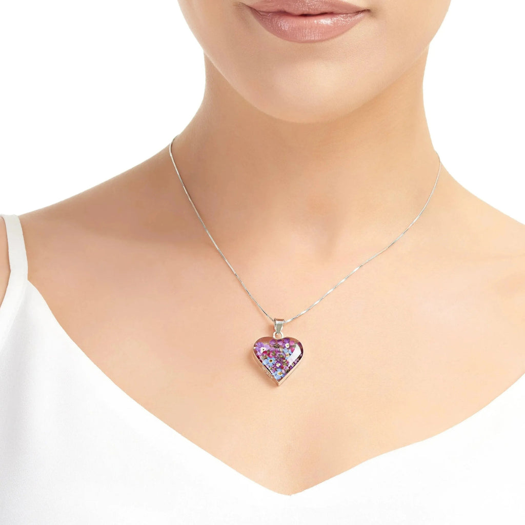 Purple Haze Heart Pendant Necklace - Medium