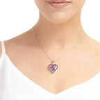 Purple Haze Heart Pendant Necklace - Medium