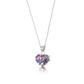 Purple Haze Heart Pendant Necklace - Mini Long: 24-26 inch (609-660mm)