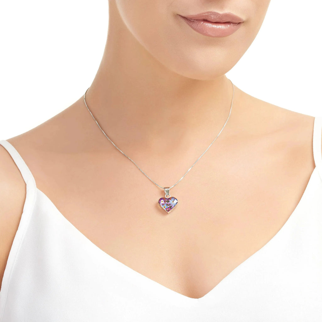 Purple Haze Heart Pendant Necklace - Mini