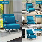 Folding 5 Position Convertible Sleeper Chair Bed - Single