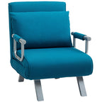 Folding 5 Position Convertible Sleeper Chair Bed - Single