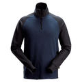Snickers 2841 Two Tone Half Zip Sweatshirt Navy Blue XL