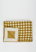Soft Cotton Mustard Grid Quilt