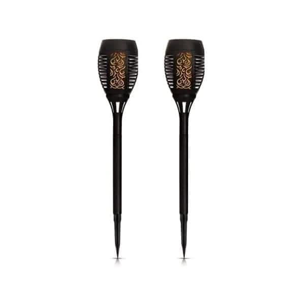 4x Flame Effect Solar Torch Stake Lights