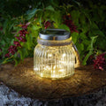Solar Frosted Glass Fairy Lantern Hanging Warm White Garden Light