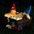 Solar Light Up Gnome In Bathtub Garden Ornament