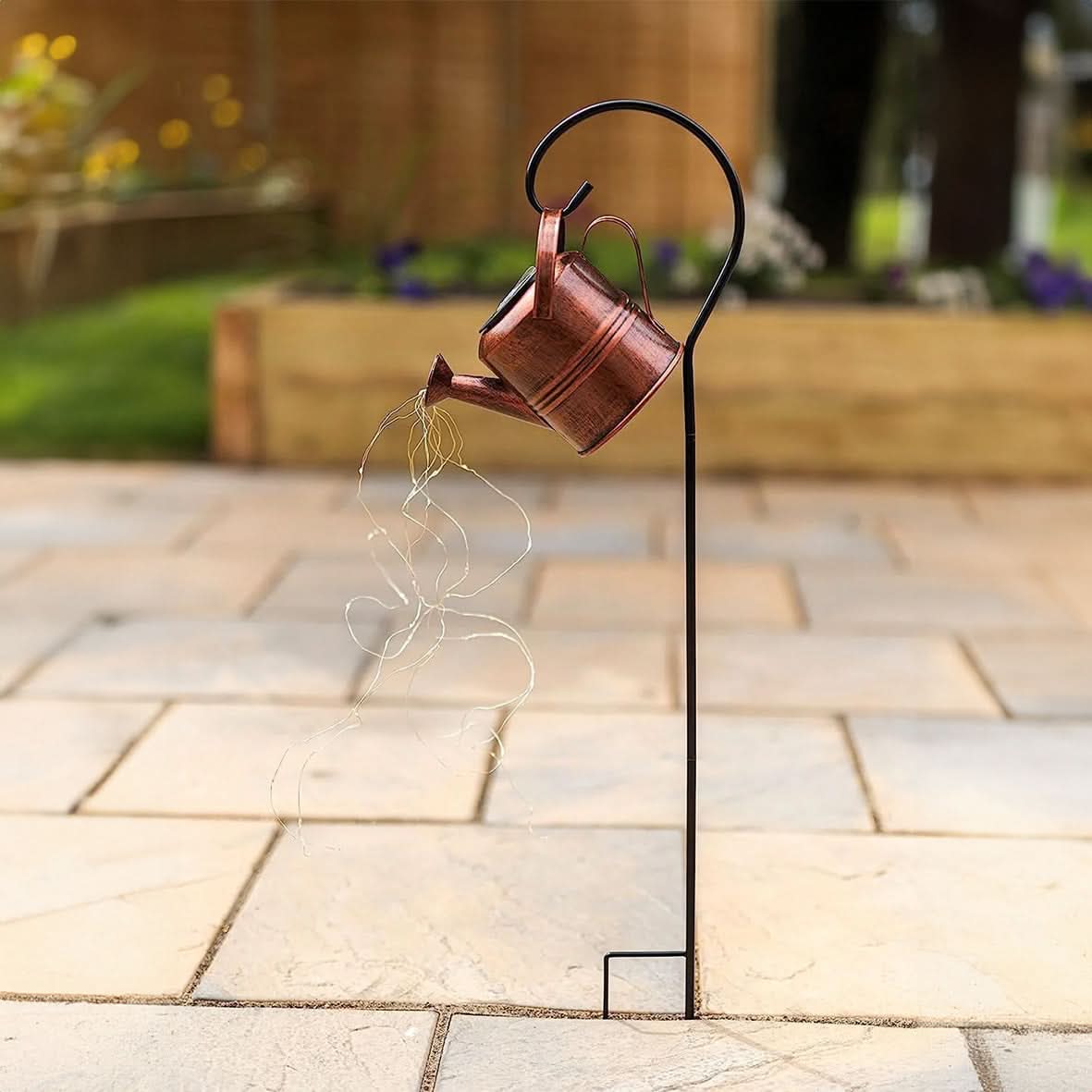 Cascading Solar Watering Can Lights 82cm LED Garden Ornament