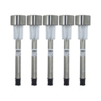 10x Stainless Steel White LED Solar powered stakelights
