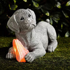 Solar Dog Garden Ornament with LED Light