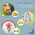 3 in 1 Kids Swing Seat, Adjustable Toddler Swing Chair, Green