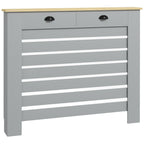 Radiator Cover with Drawer, Horizontal Slat, 78cm
