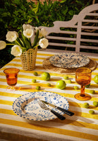 Lucinda Linen Tablecloth Yellow Stripe