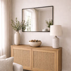 Black Metal Rectangle Mirror 70cm x 50cm