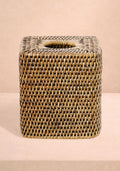 Rattan Tissue Box Cover - Brown