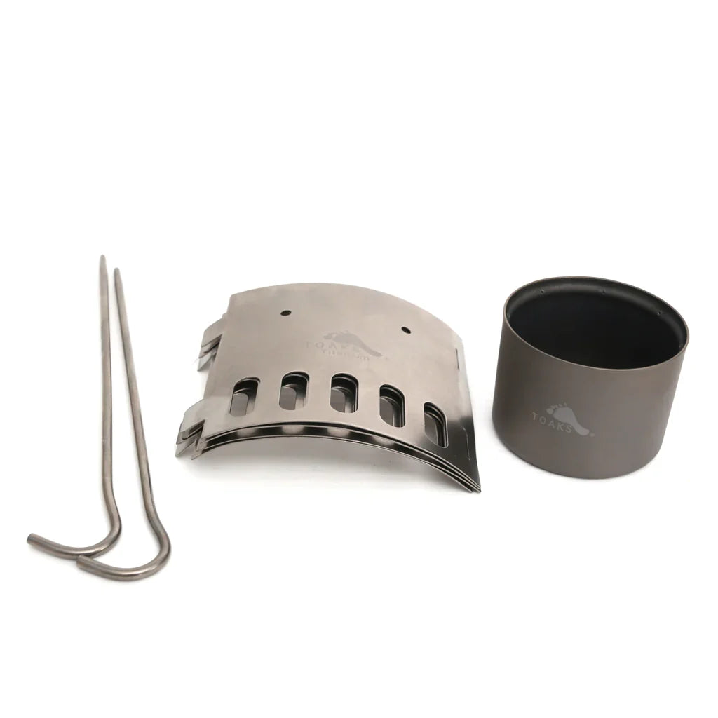 Toaks Tistand Titanium Alcohol Stove Dual Stand and Windscreen
