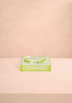 Chelsea Glass Trinket Tray - Yellow/Green