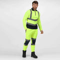 Regatta TRJ503 Pro His-Vis Work Joggers Yellow/Navy XL