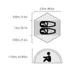 FireMaple Tropics 2 Person Backpacking Tent With Footprint