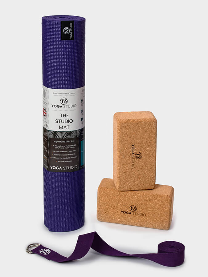 Yoga Studio Oeko-Tex Starter Cork Yoga Set Purple
