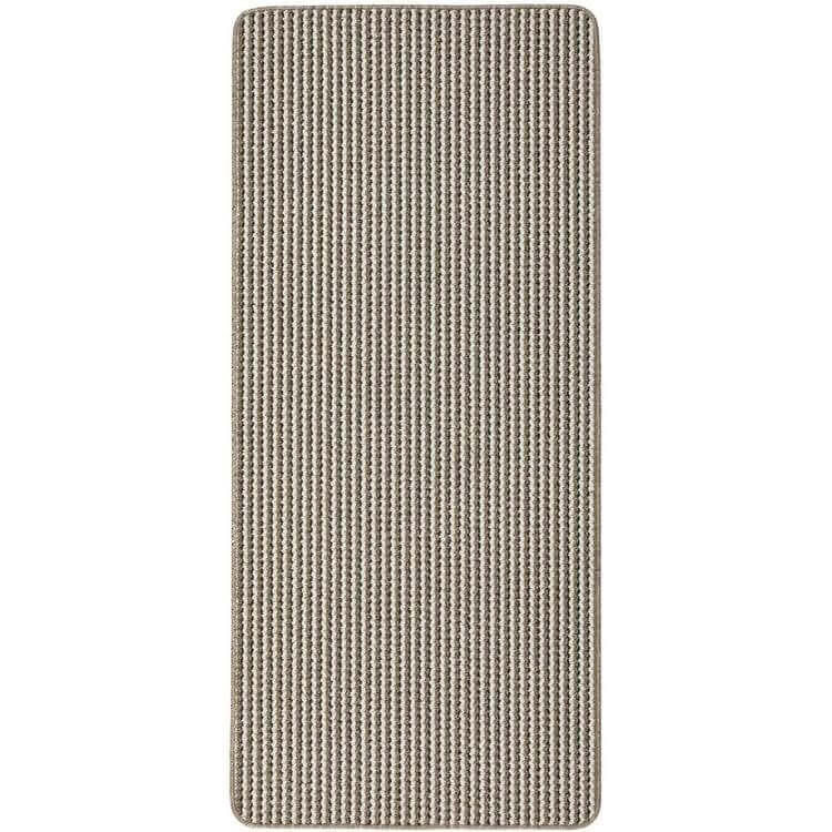 Twist Stripe Washable Mat or Runner Beige 67X150 cm