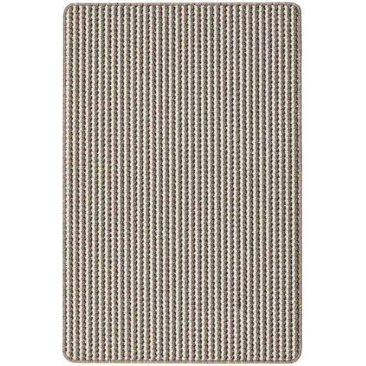 Twist Stripe Washable Mat or Runner Beige 67X100 cm