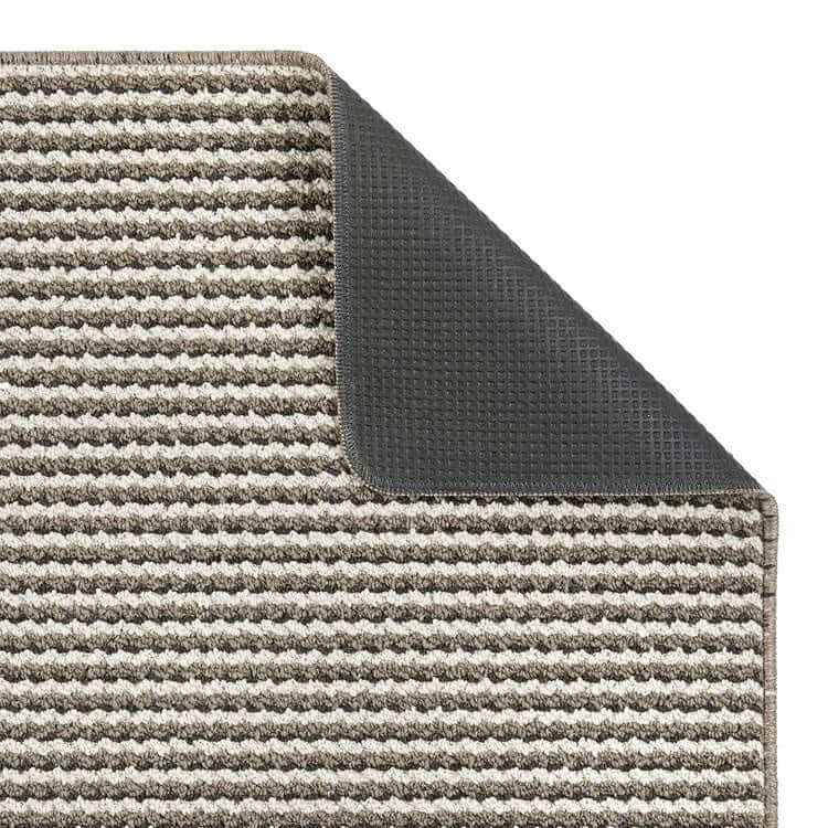 Twist Stripe Washable Mat or Runner Beige