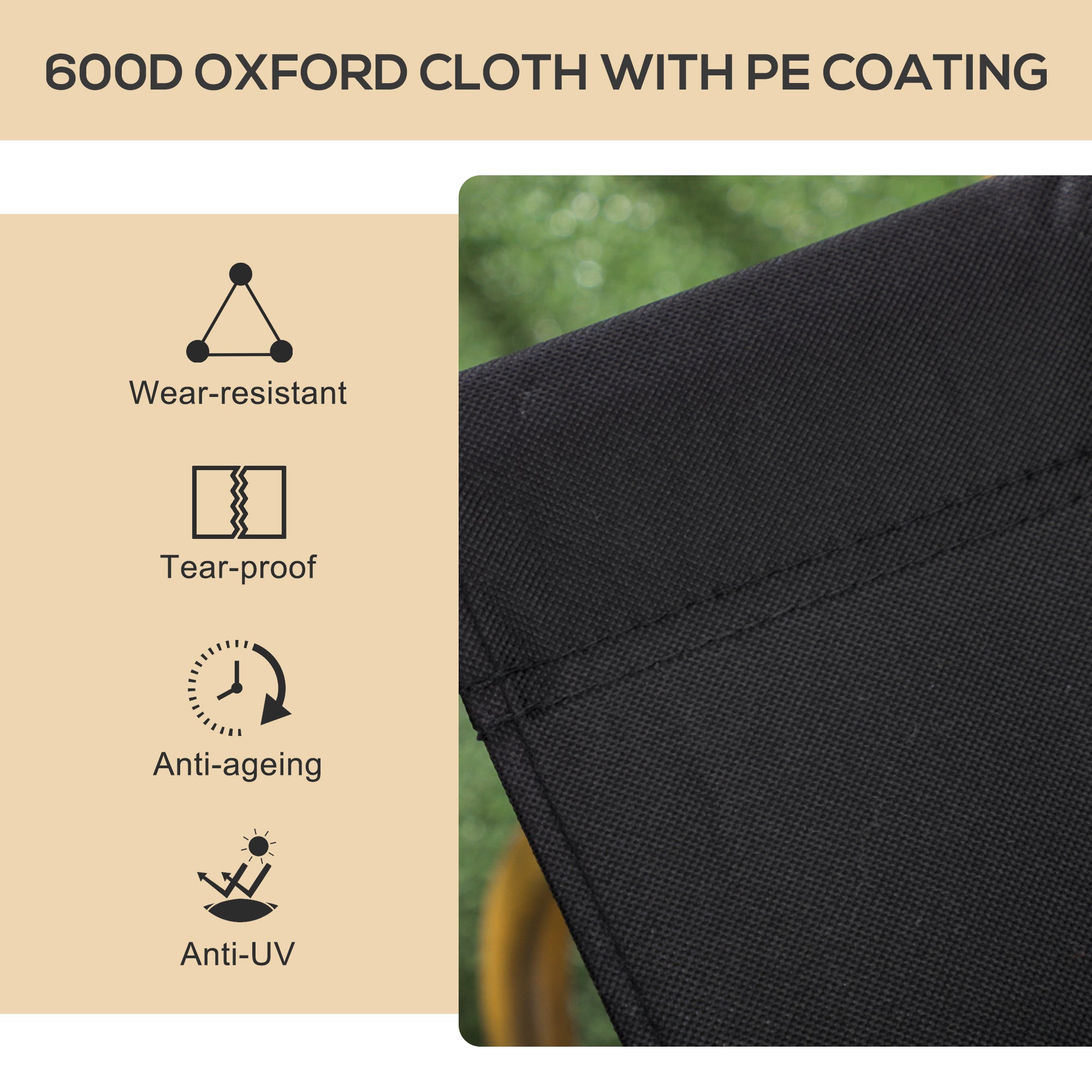 Oxford Fabric Folding Camping Chair | Lightweight & Portable | 2 Colours