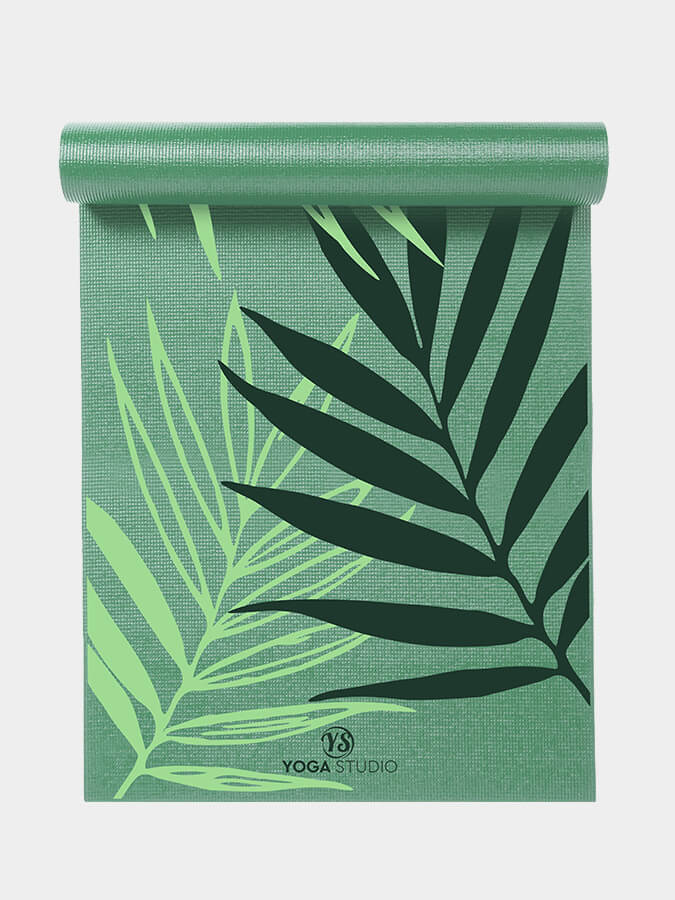 Designed Reversible Sticky Yoga Mat 6mm Sage Green Mat - Paradise Palm