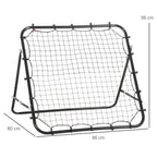 Rebounder Net Goal for Kids Adults Baseball Football Training Black