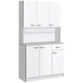 Freestanding Kitchen Cupboard, Storage Cabinet with Doors, Drawer