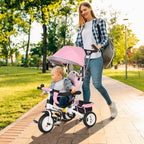 6 in 1 Kids Trike, Stroller with Parent Handle, Green