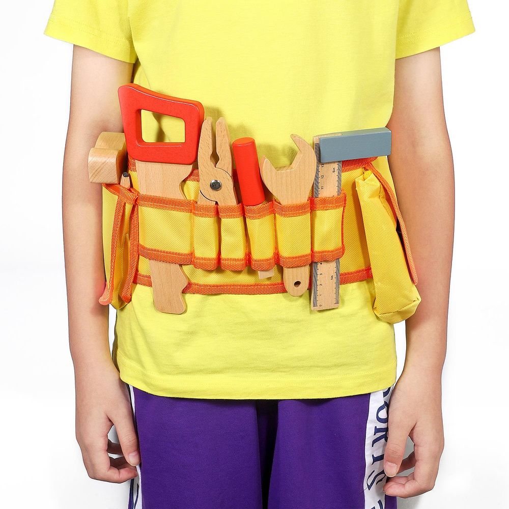 Building Fun with My Tool Belt - Quality Wooden Kids' Tool Set - Hours of Pretend Play!