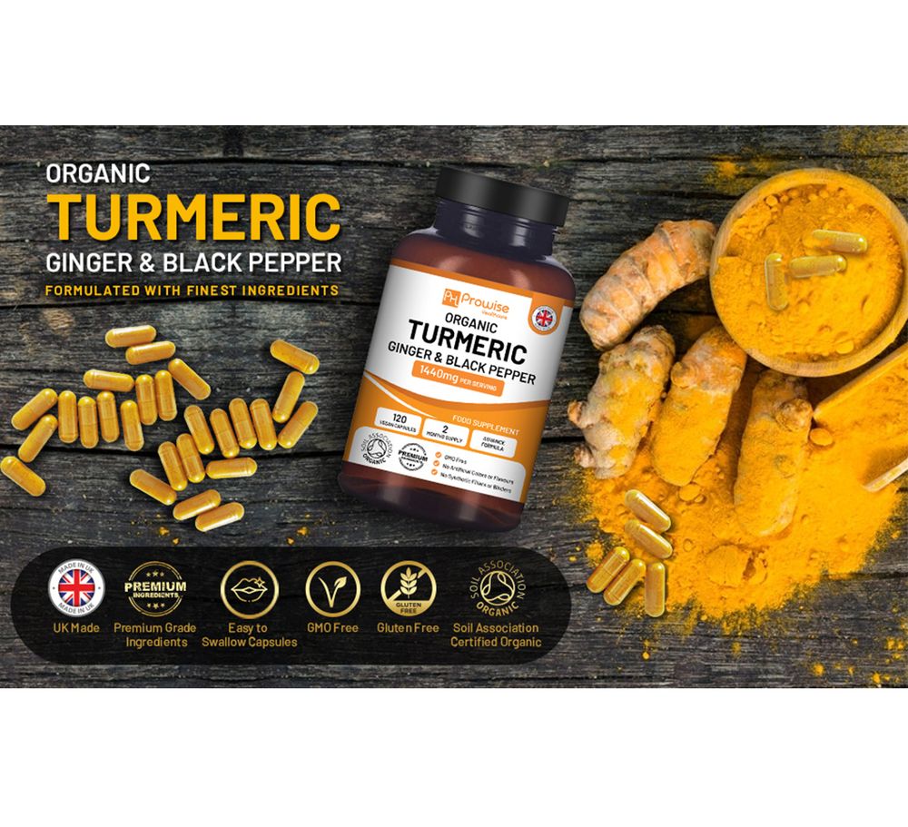 Turmeric Curcumin 1440mg with Black Pepper & Ginger - UK Manufactured
