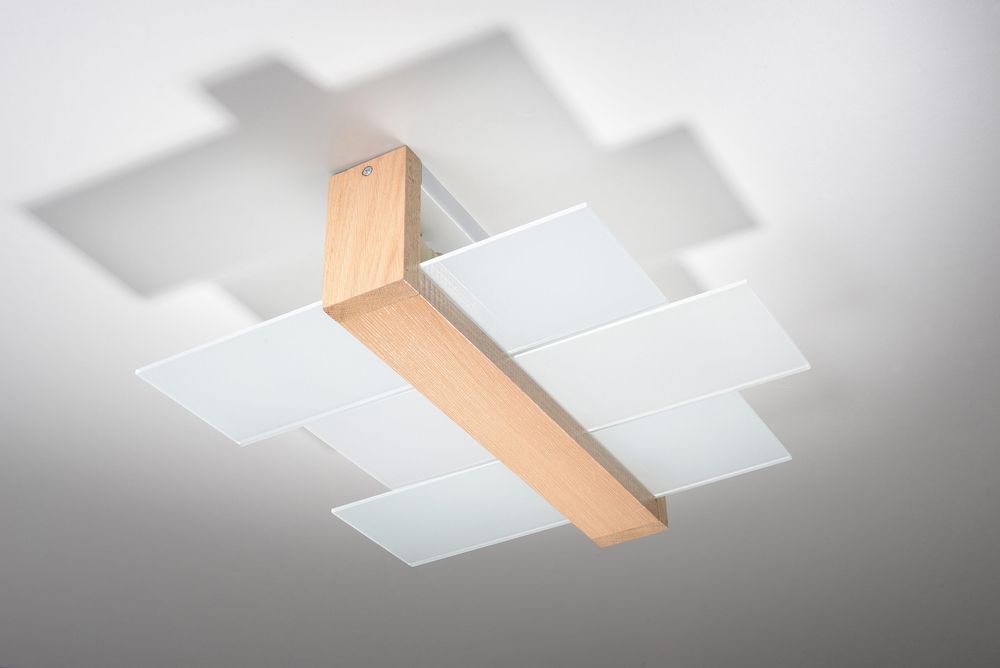 FENIKS 2 Natural Wood LED Ceiling Lamp - Modern & Stylish Design