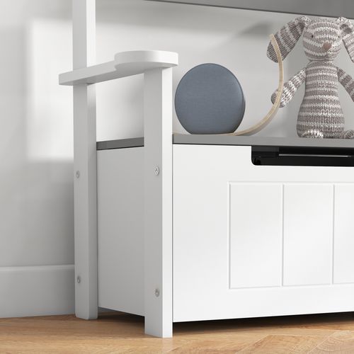 2 in 1 Toy Box for Kids with Safety Lid for Bedroom, Nursery