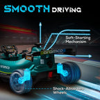 12V Electric Go Kart w/ Shock-Absorbing Wheels, Remote, Bluetooth