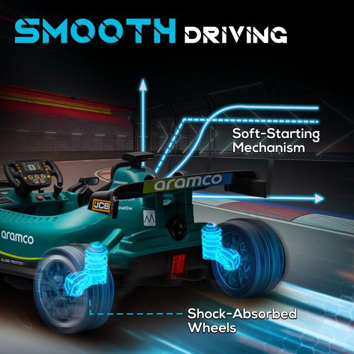 12V Electric Go Kart w/ Shock-Absorbing Wheels, Remote, Bluetooth
