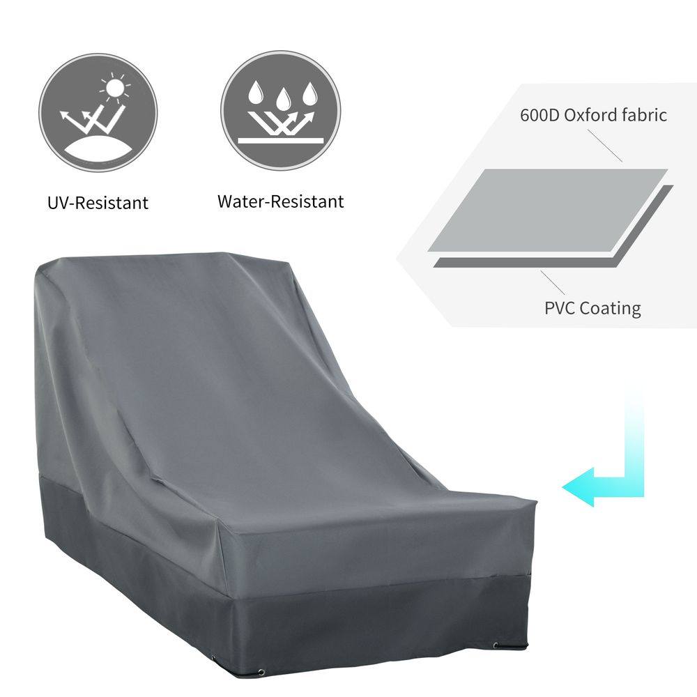 Outdoor Furniture Cover Set - Water Resistant - 200x86cm - Professional Quality
