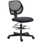 Adjustable Draughtsman Chair with Footrest - Black